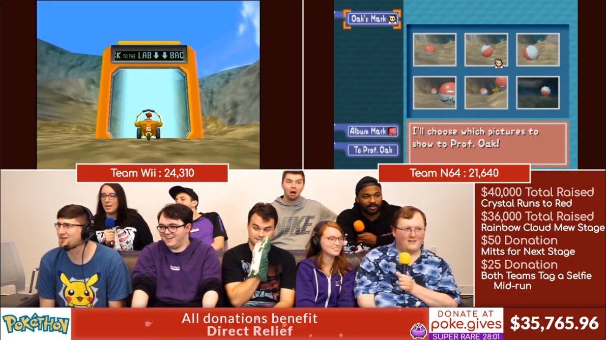 Screencapture of the Pokethon 2019 livestream